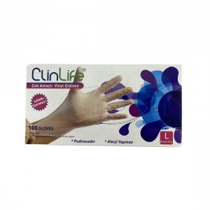 Clinlife Vinyl Eldiven Pudrasız L