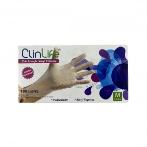 Clinlife Vinyl Eldiven Pudrasız M