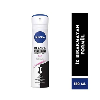 Nıvea Deodorant Black Whıte Invısıble Clear 150 ml