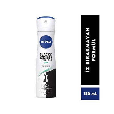 Nıvea Deodorant Black Whıte Invısıble Fresh 150 ml