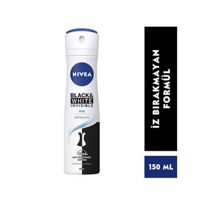 Nıvea Deodorant Black Whıte Invısıble Pure 150 ml