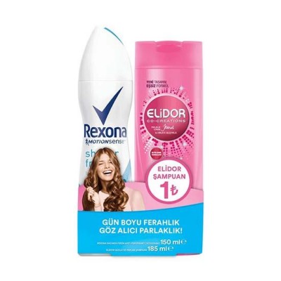 Rexona Deodorant Shower Fresh 150 ml +Elidor Şampuan UV Koruma Teknolojisi 185 ml