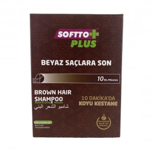 Softto Plus Koyu Kestane Saç Boya Şampuanı 21 ml