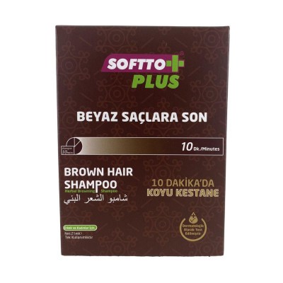 Softto Plus Koyu Kestane Saç Boya Şampuanı 21 ml