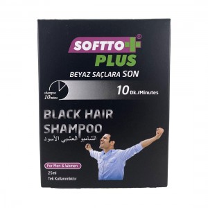 Softto Plus Siyah Saç Boya Şampuanı 25 ml