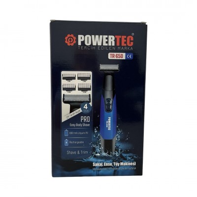 Powertec Ense Sakal Vücut Tıraş Makinesi Tr 650